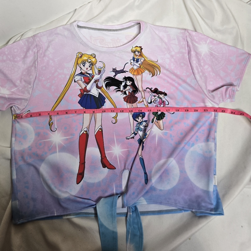 BLACKMILK Sailor Moon Pretty Guardian tie front crop short sleeve tee shirt XL - Picture 10 of 10